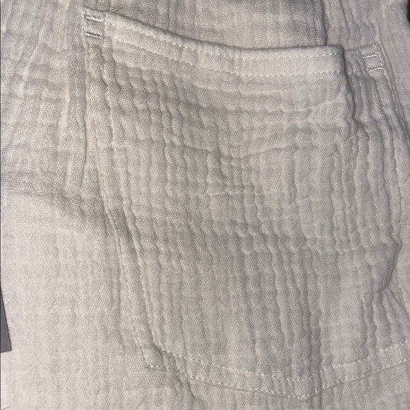 Soft Surroundings Cropped gauze Pants in Cream 6/8 small - Picture 3 of 4